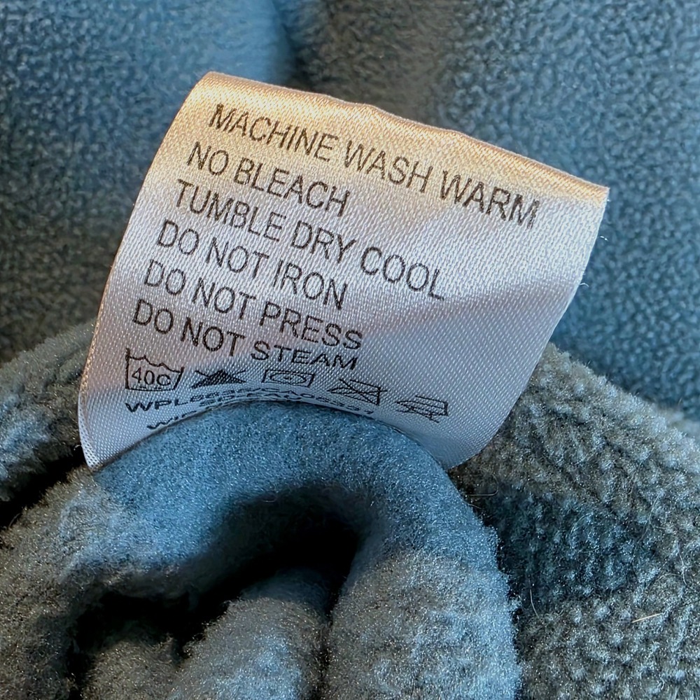 VTG Woolrich Fleece 1/4 Zip Pullover‎ Hoodie Jacket Top Sz Large Teal Blue - Picture 12 of 12